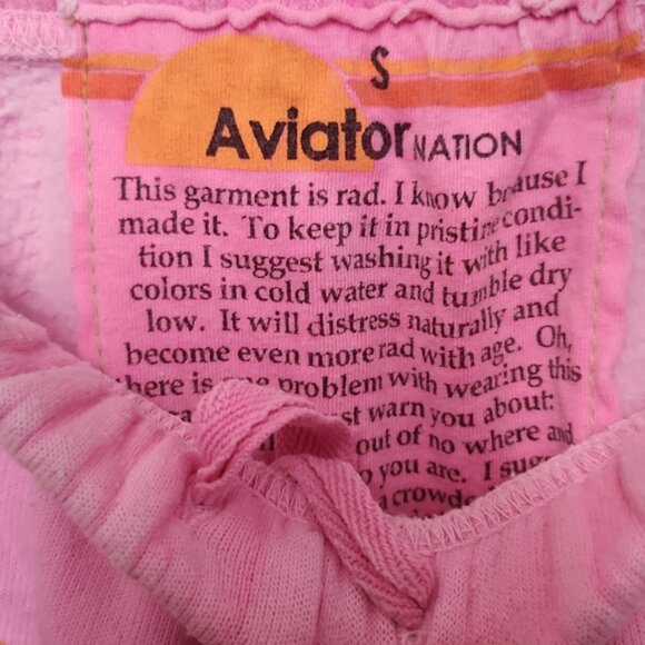 AVIATOR NATION SWEATPANTS - NEON PINK Small Excellent Condition - Picture 7 of 9